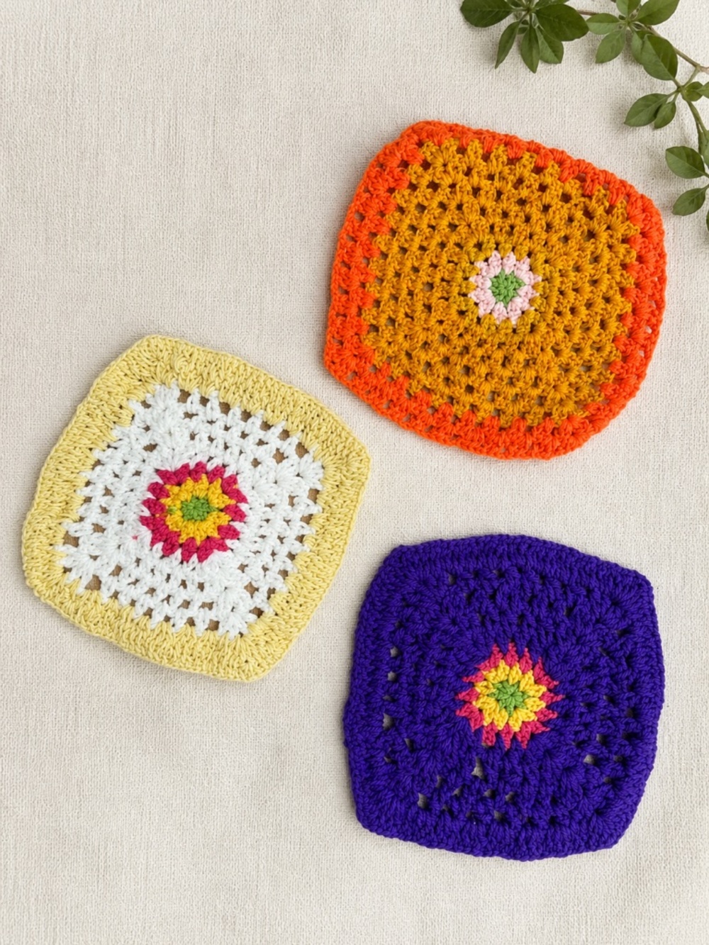 Handmade Crochet Plant Pot Mat / Coaster